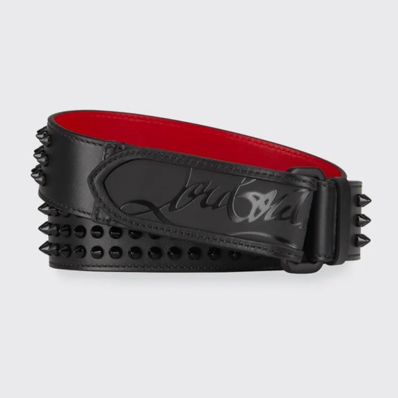 Christian Louboutin Other - Christian Louboutin Black on Black Spiked Belt size 105🌹🌹